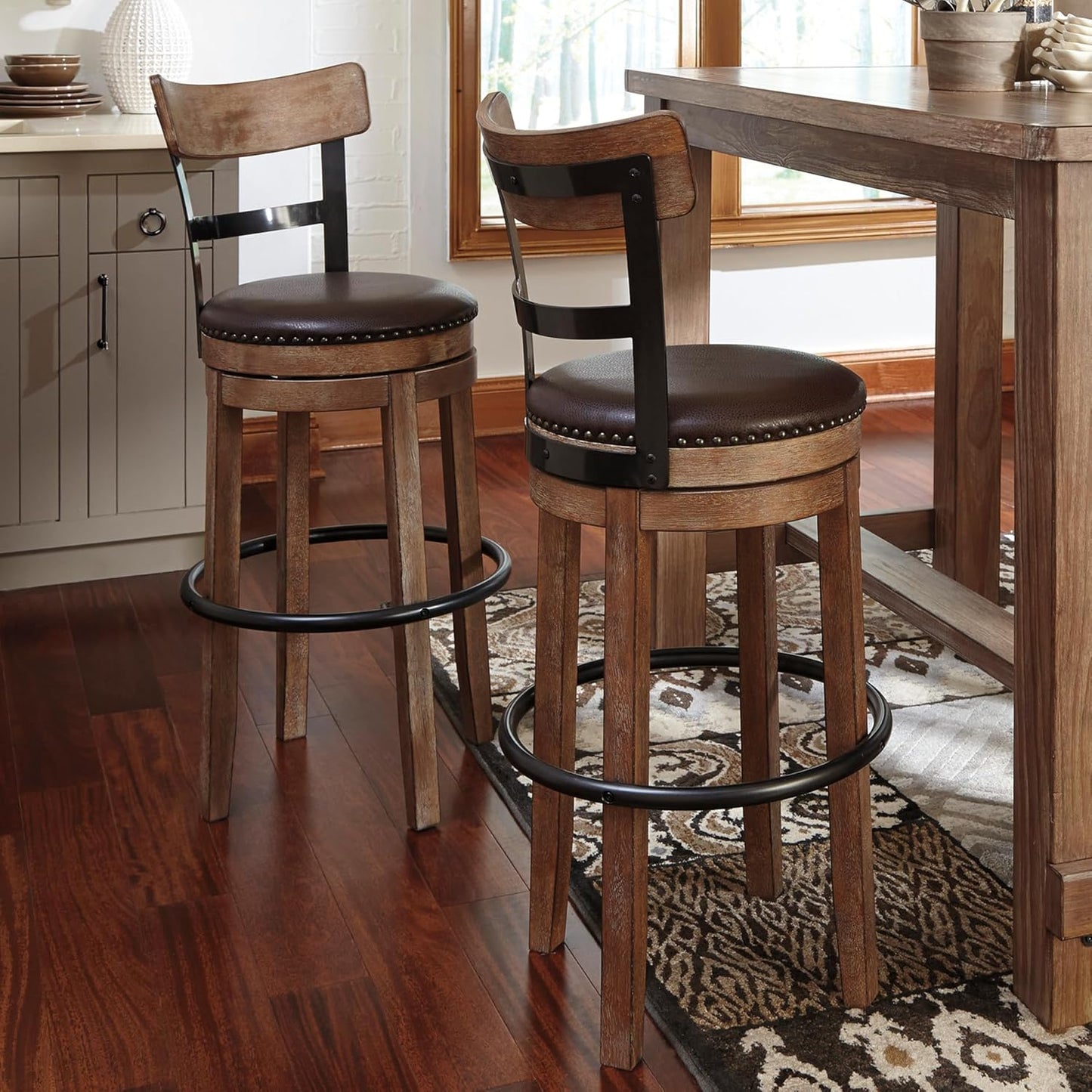 Signature Design by Ashley Pinnadel Barstool, Bar, Light Brown