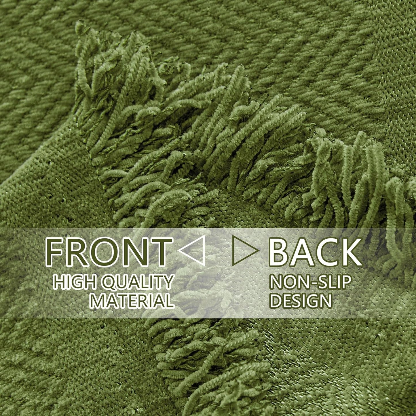 hyha Couch Cover for Dogs, Boho Sofa Covers for 3 Cushion Couch Washable, Chenille Sofa Slipcover for Pets, Soft Loveseat Sectional Couch Throw Blankets with Tassels (Green, 71x150 Inch)