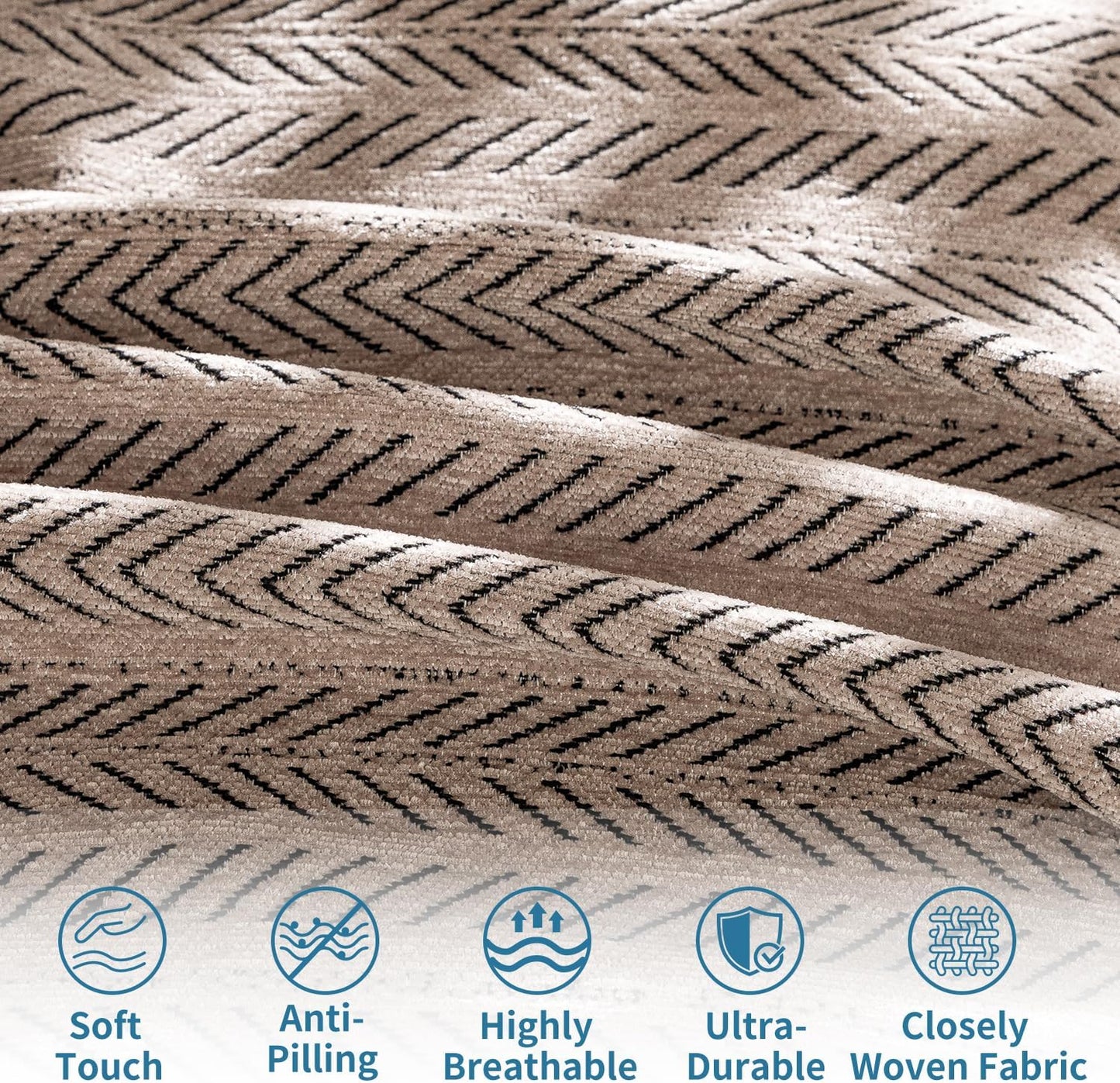 Nobildonna Sofa Cover Washable Soft Thicken Chenille Couch Cover with Tassel,Waterproof Sofa Slipcovers for 2 Cushion Couch,Loveseat,Futon Couch Furniture Protector Pet-Friendly,Brown 71"x102"