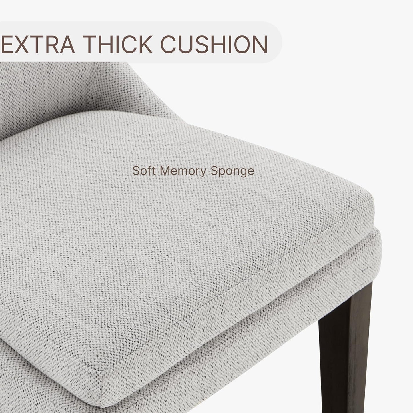 Upholstered Dining Chairs Modern Sidechair Performance Fabric High Back Armlesschair for Diningroom Kitchen,Linen,Set of 2(1 Box)
