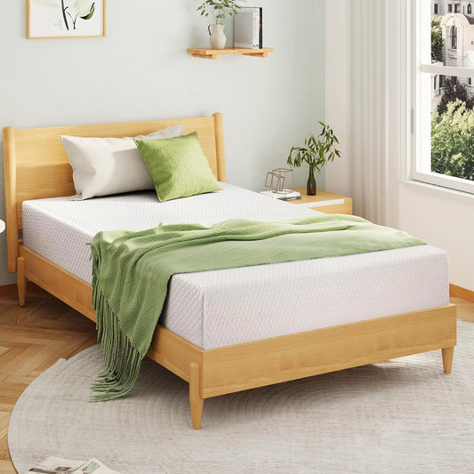 Cal King Size Memory Foam Mattress, 12 Inch Bed Mattress in a Box with Cooling Green Tea Gel, Relieve Pressure with Medium Support, CertiPUR-US Certified, 84''L x 72''W, White