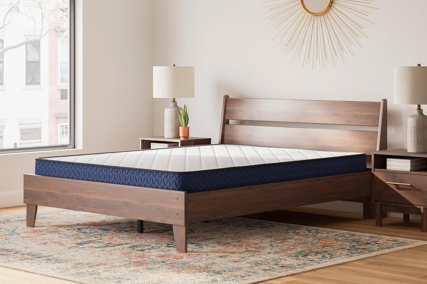 Signature Design by Ashley Twin Size Medium Firm 6 Inch Memory Foam Mattress with Breathable Quilted Cover, Fiberglass Free, Mattress in A Box