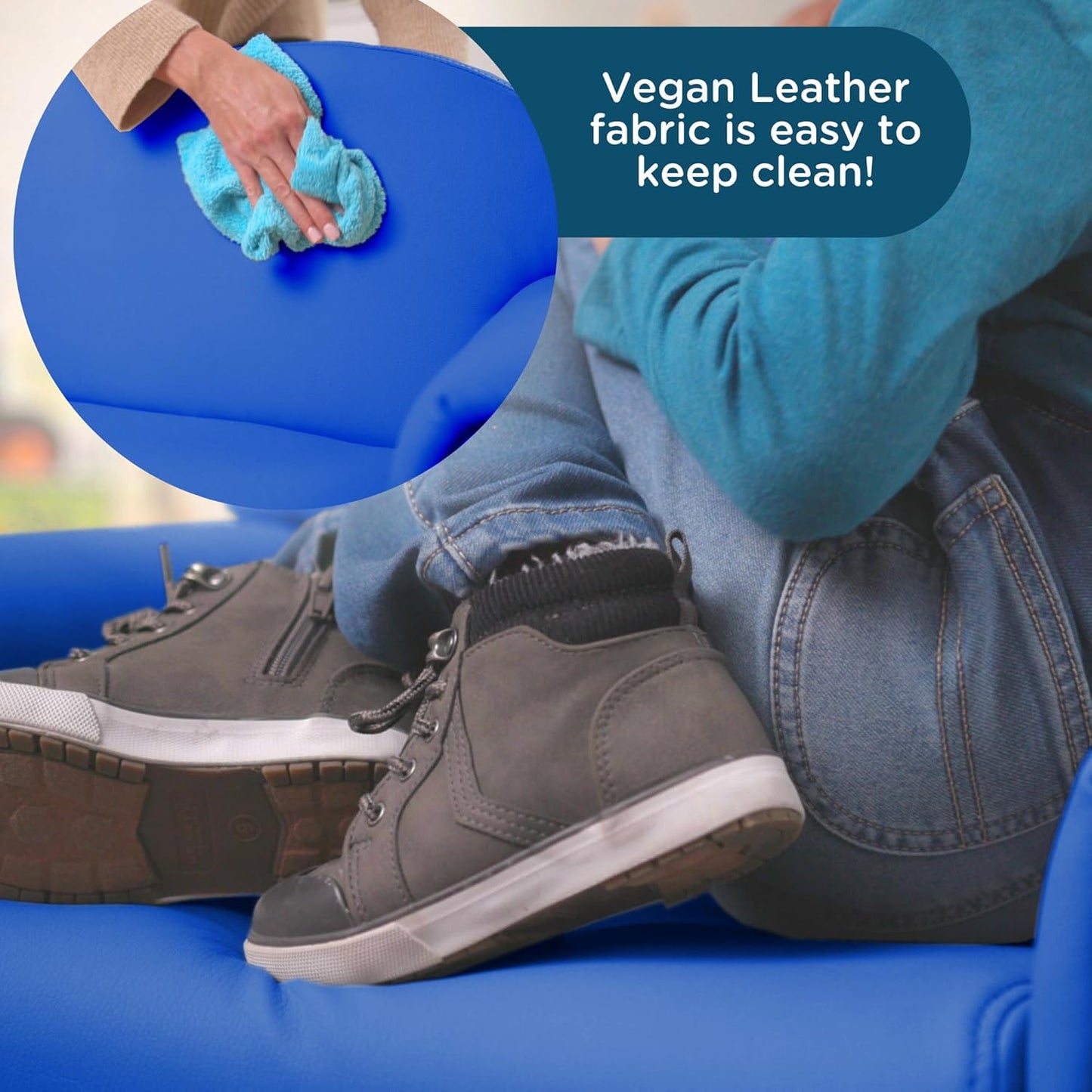 Children's Factory As We Grow Toddler Chair, Flexible Seating for Daycare or Preschool, Kids Reading Couch, Playroom Furniture, Blue