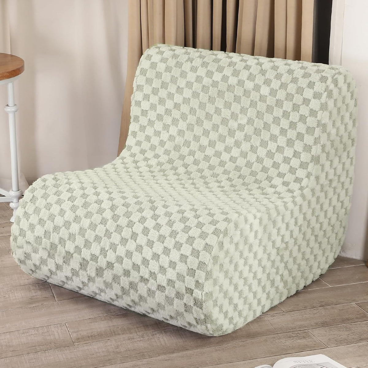 Bean Bag Chairs for Adults, Comfy Floor Sofa with Memory Foam, Giant Bean Bag Couch for Living Room Bedroom Dorm Office, Green