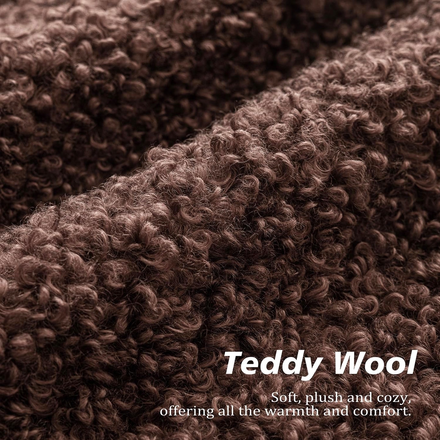 Foindtower 2 Pieces 26x26 Inch Red Brown, Faux Fur Throw Pillow Cover Accent Sherpa Furry Pillow Covers Fuzzy Soft Pillowcases Cozy Sheepskin Decorative Fleece Cushion Case for Bed Couch Living Room