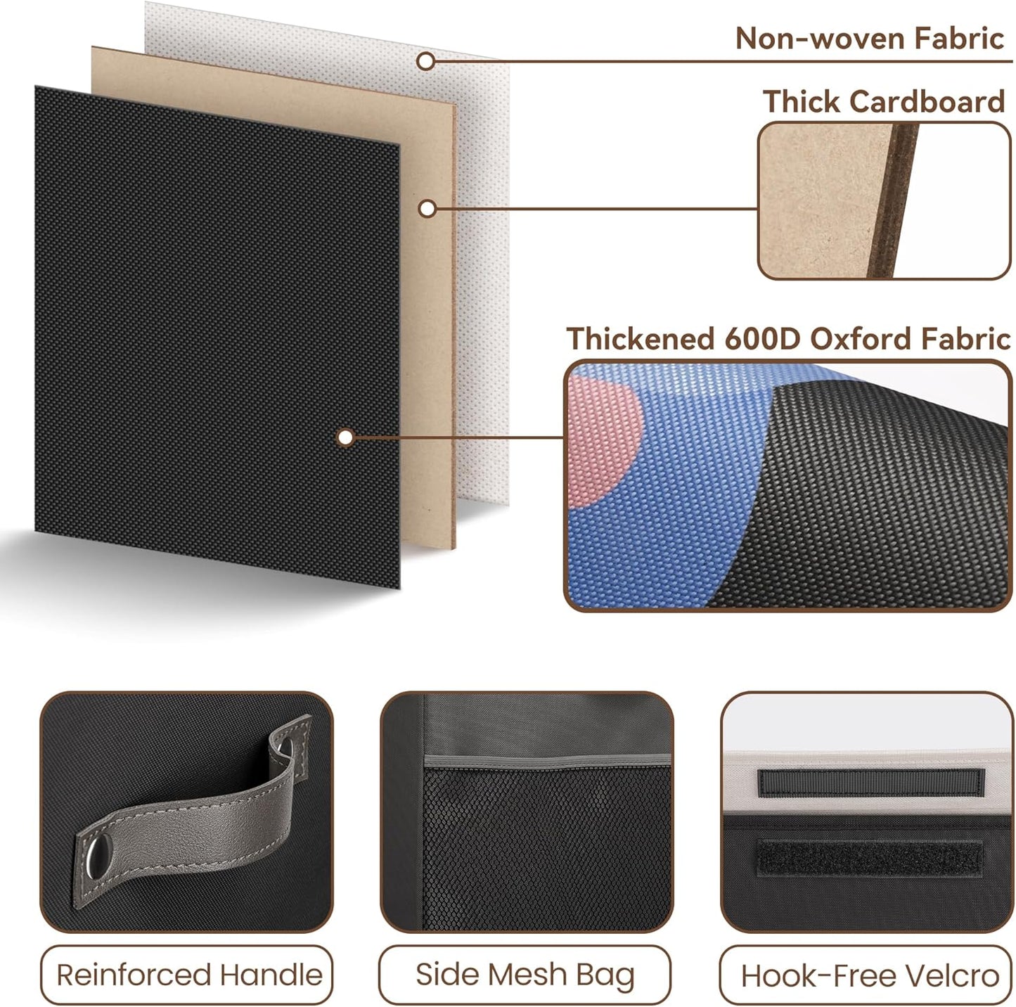 40L Large Toy Storage Box with Lid, Large Toy Box Chest for Kids, Girls and Boys, Nursery Room and Living Room, 13"x13" x16" (black-bear)