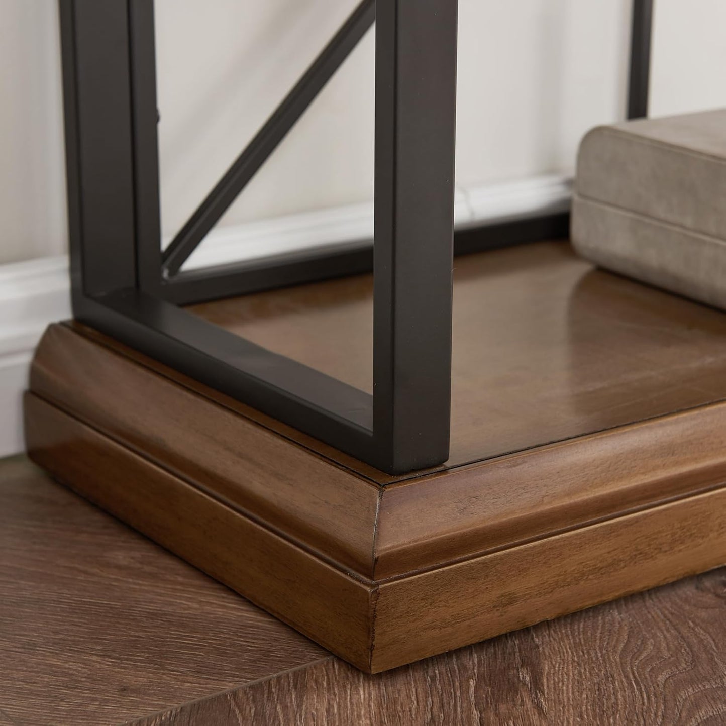 Leick Home 11832-WLGM Finnick Mixed Metal and Wood Adjustable Bookshelf, Willow/Gunmetal