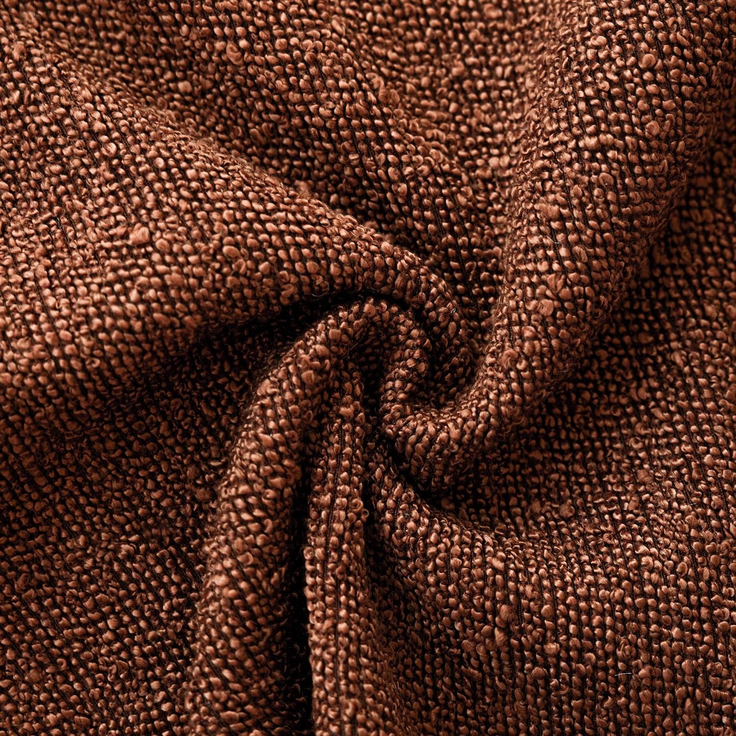 Foindtower Pack of 2, Decorative Textured Boucle Throw Pillow Covers Modern Accent Solid Pillow Cases Cozy Soft Couch Cushion Case for Chair Sofa Bedroom Living Room Home Decor 22x22 Inch Red Taupe