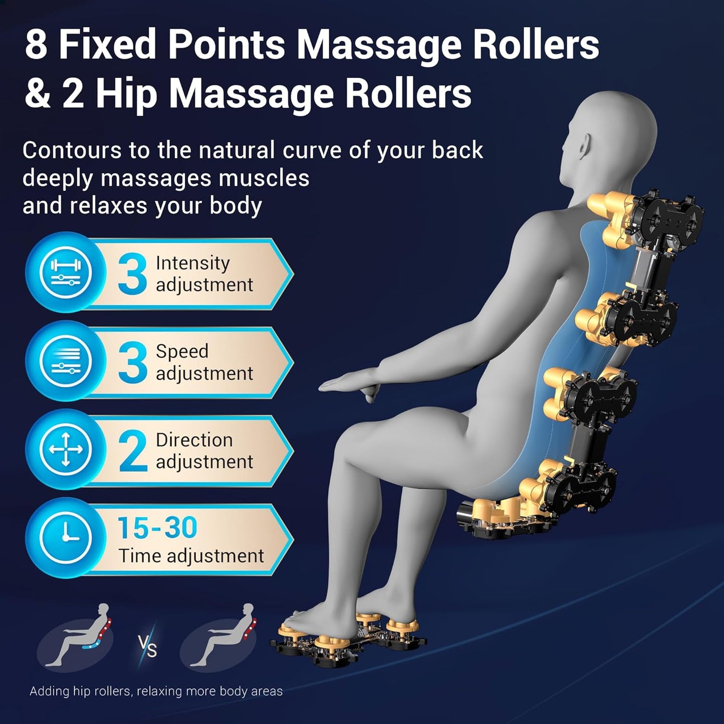 Full Body Zero Gravity Shiatsu Massage Chair with Fully Assembled, LCD Screen, Shortcut Keys, USB Charging Port, Heat, for Loved Ones, Parents, Black