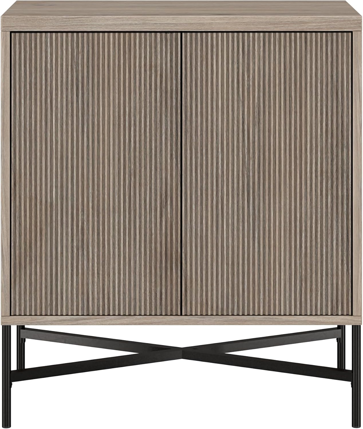 Henn&Hart 28" Wide Rectangular Accent Cabinet in Antiqued Gray Oak, for Home, Living Room, Bedroom, Entertainment Room, Office