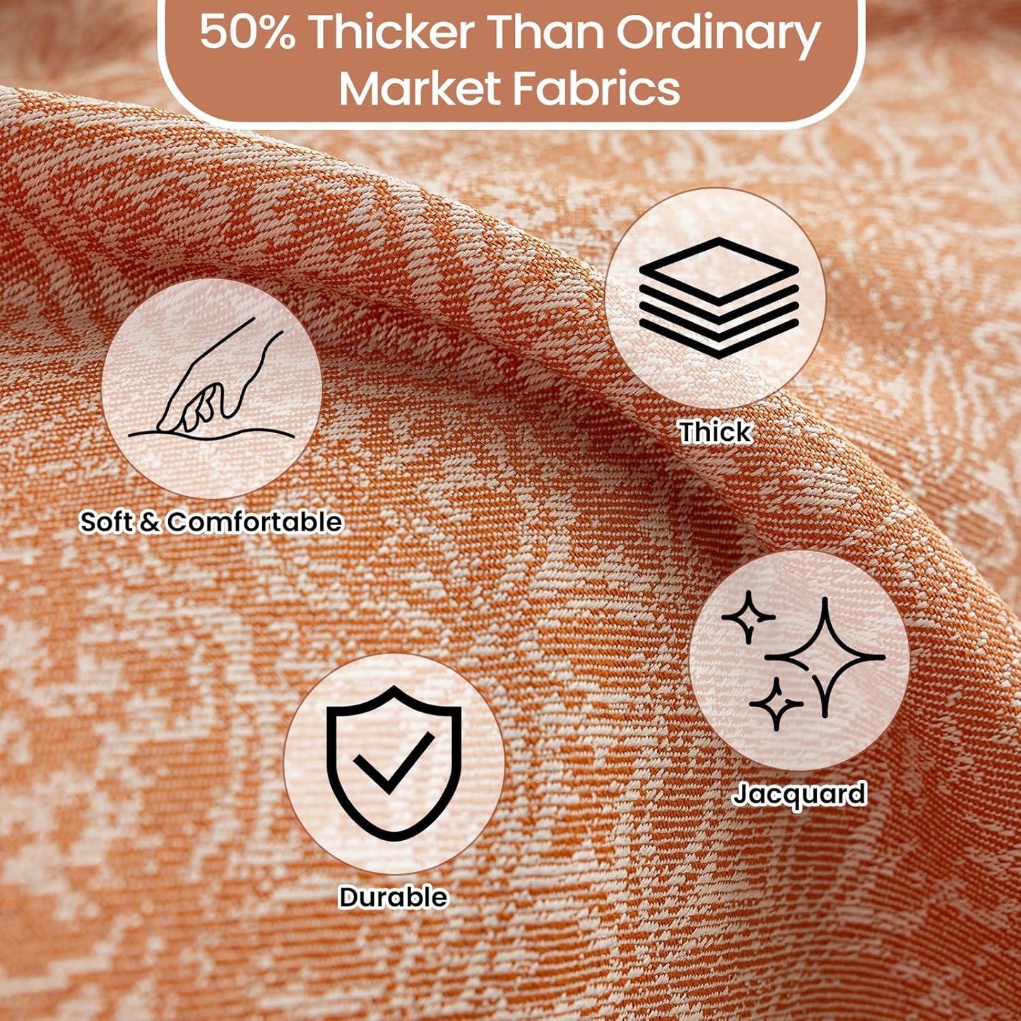STACYPIK Boho Large Sofa Cover for Pets, Orange Geometric Couch Cover for 2 Cushion Sofa, Washable Dogs Protector for Living Room Anti-Slip Sectional Covers for Loveseat Tassel Throw Blanket-71X118IN