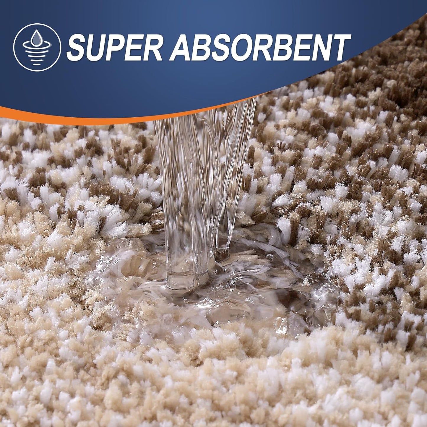 OLANLY Bathroom Rugs Mat 24x16, Extra Soft Absorbent Microfiber Bath Rugs, Rubber Backing, Quick Dry, Machine Washable Bath Mats for Bathroom Floor, Tub and Shower, Home Decor Accessories, Light Brown