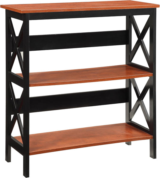 Convenience Concepts Oxford 3 Tier Bookcase, Cherry / Black