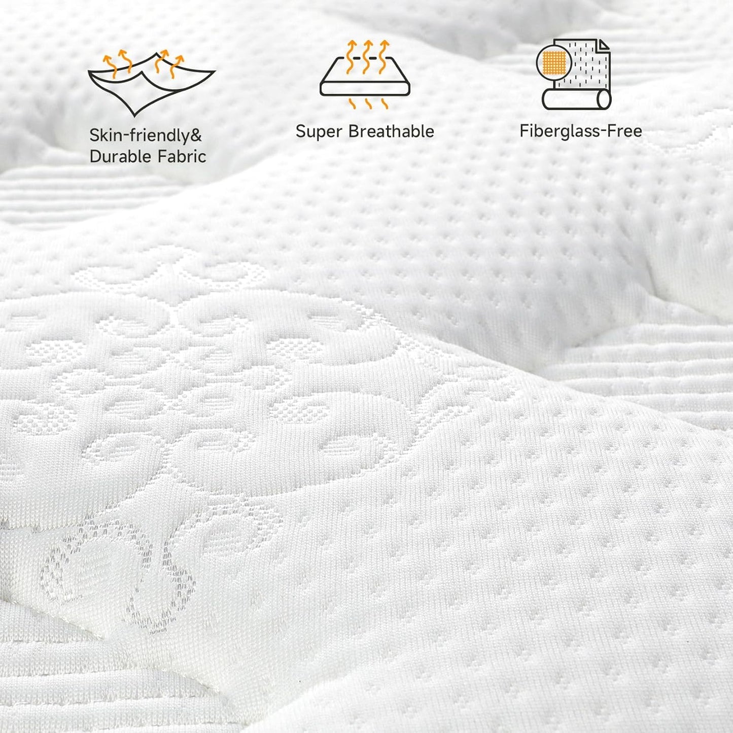 Vesgantti Full Size Mattress, 10 Inch Innerspring Hybrid Double Bed Mattress in a Box with Breathable Foam and Pocket Spring, Ergonomic Design, Medium Firm Feel