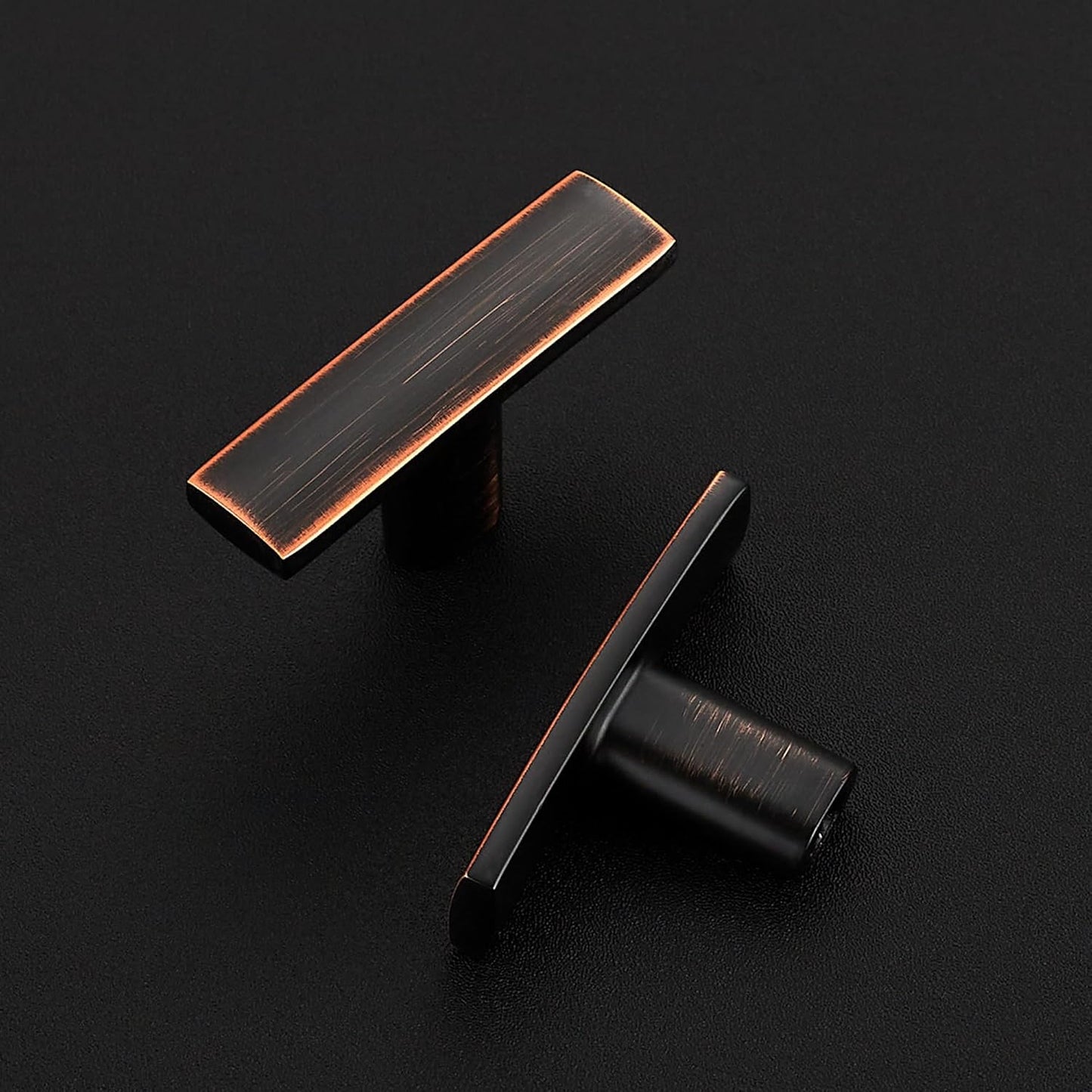 25 Pack Cabinet Handles Single Hole - Curved Cabinet Knobs Oil Rubbed Bronze Drawer Pulls for Kitchen Cupboard Solid Pulls for Dresser Drawer Arch Hardware