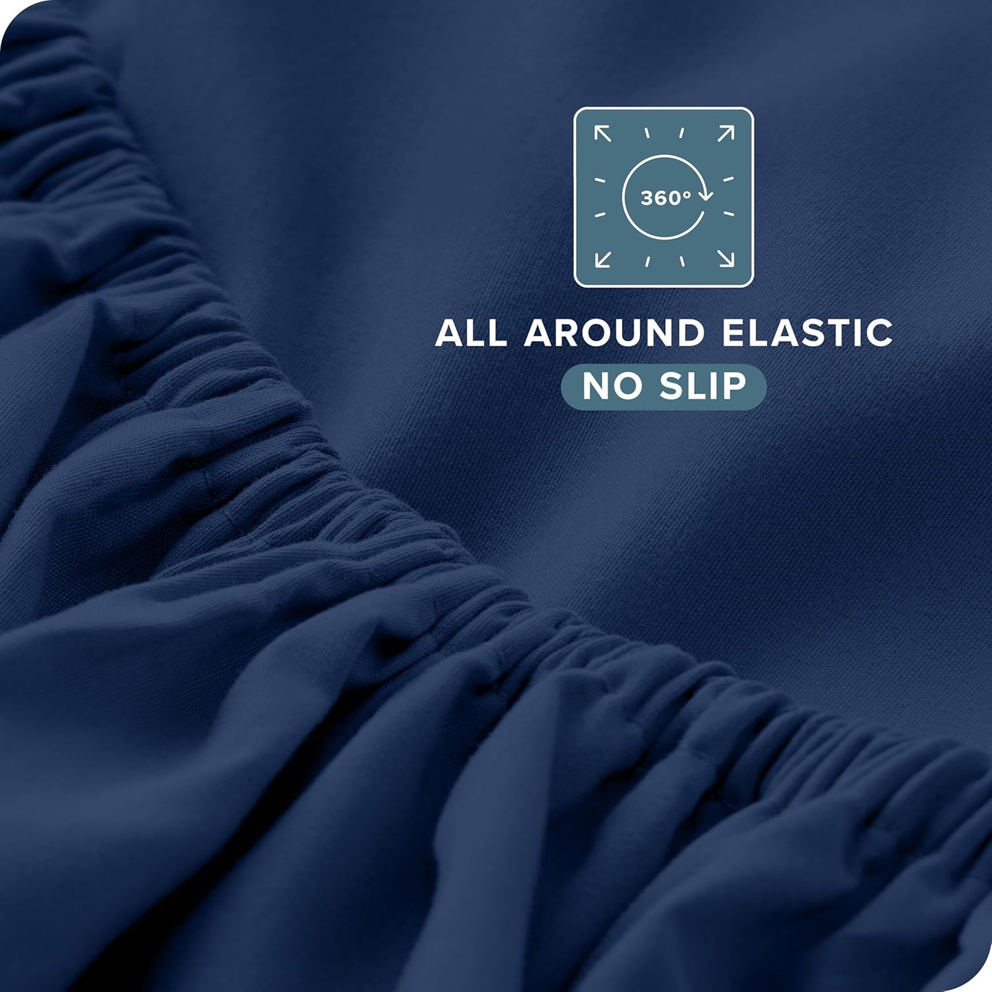 Bare Home California King Sheet Set - 1800 Ultra-Soft Microfiber Cal King Bed Sheets - Double Brushed - Deep Pockets - Easy Fit - 4 Piece Set - Bed Sheets (California King, Dark Blue)