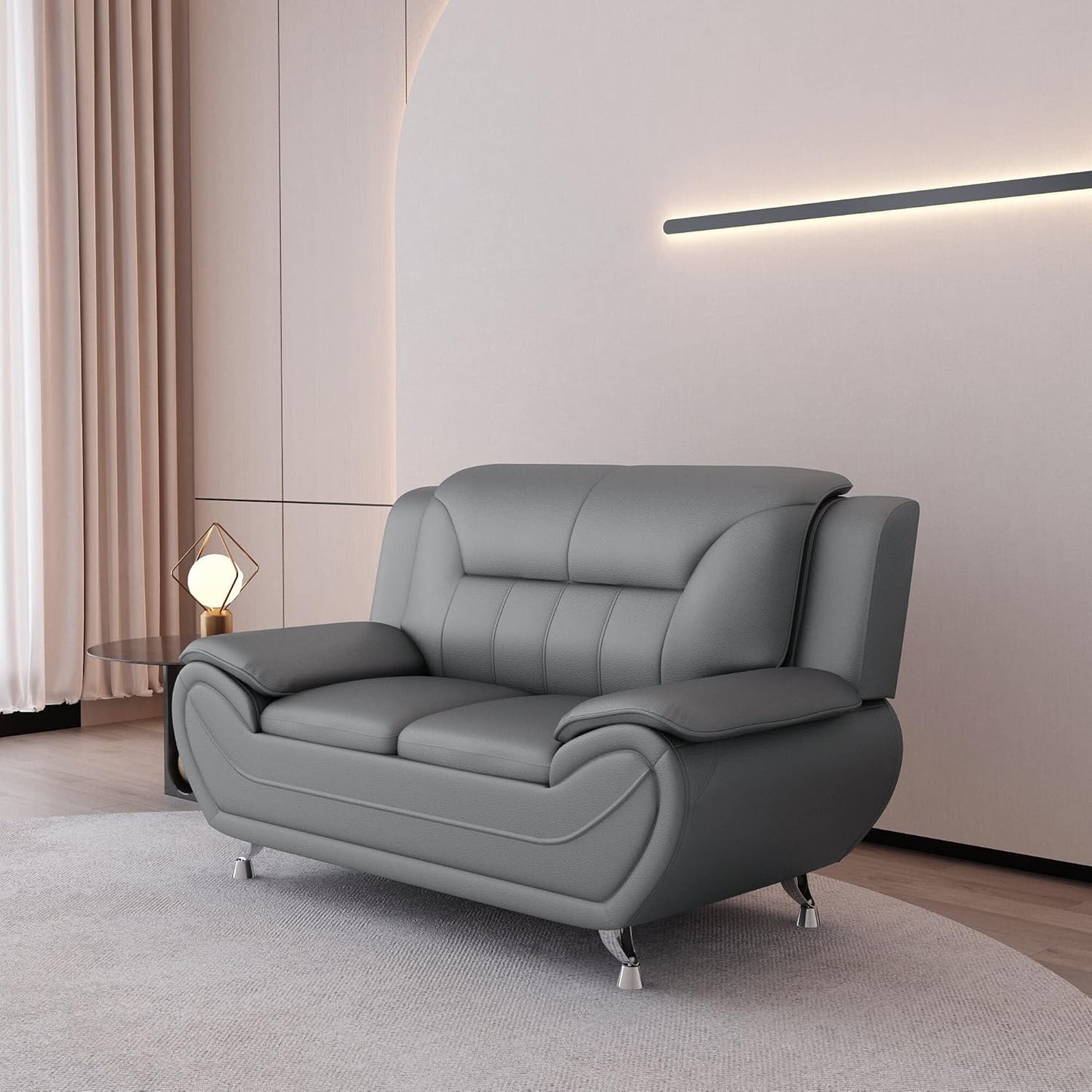 Container Furniture Direct Michael Sofa And Loveseat Gray
