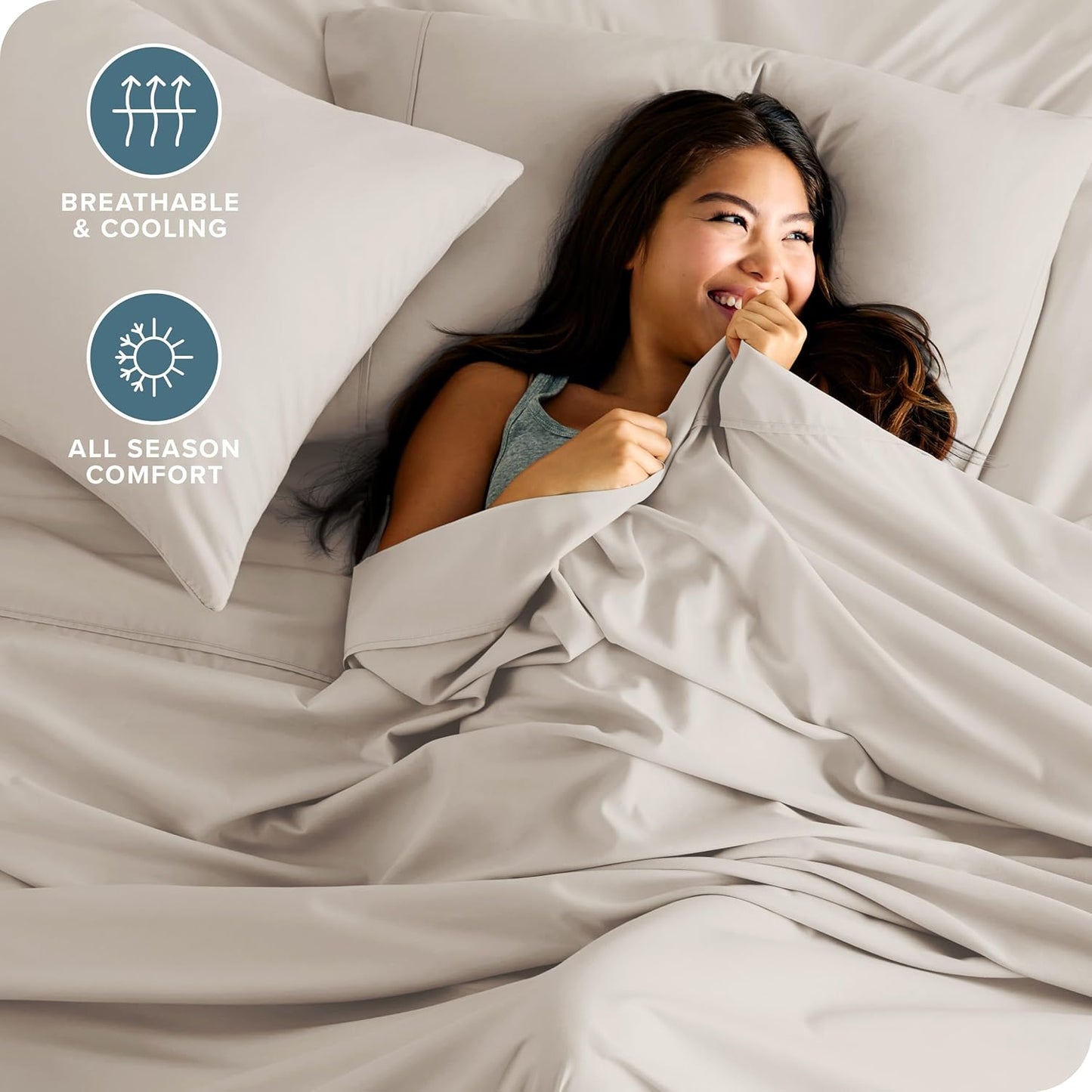 Bare Home Twin XL Sheet Set - 1800 Ultra-Soft Microfiber Twin Extra Long Bed Sheets - Double Brushed - Deep Pockets - Easy Fit - Extra Soft - 3 Piece Set - Bed Sheets & Pillowcases (Twin XL, Wheat)