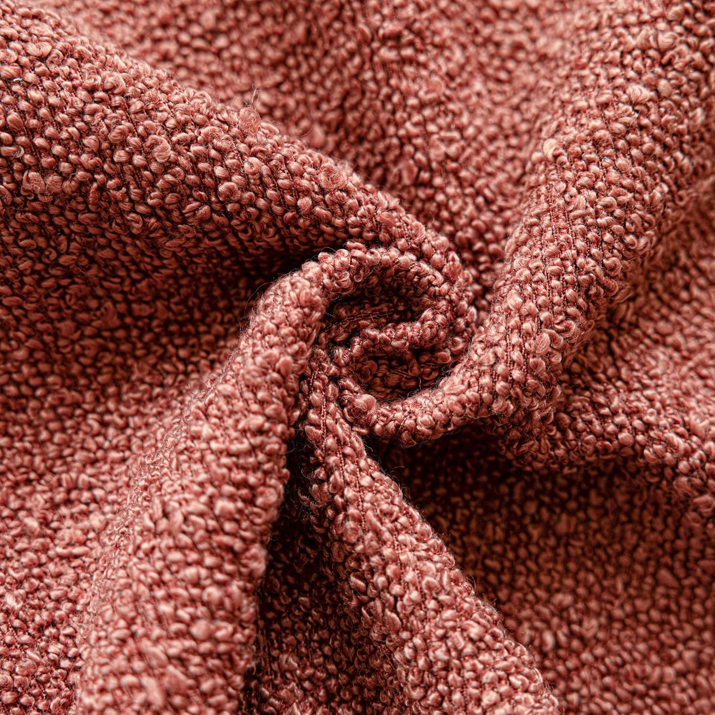 Foindtower Pack of 2, Decorative Textured Boucle Throw Pillow Covers Accent Solid Pillow Cases Cozy Soft Couch Cushion Case for Chair Sofa Bedroom Living Room Home Decor 22x22 Inch Orange Rust Red