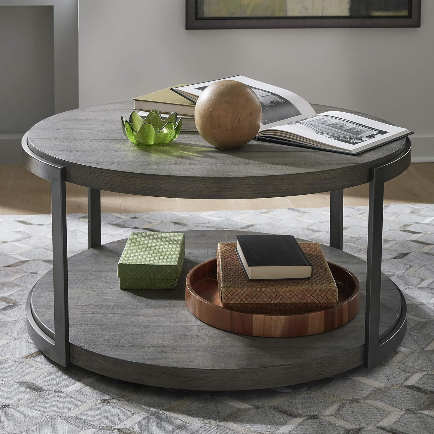 Modern View Round Cocktail Table