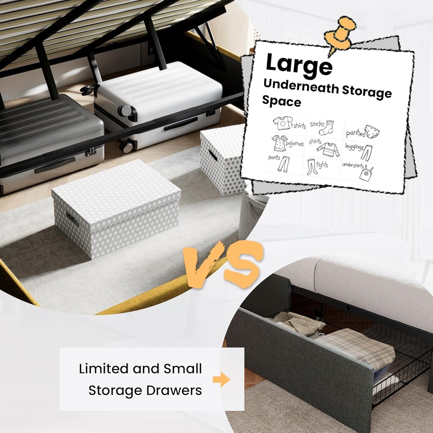 SHA CERLIN Full Size Lift Up Storage Bed/Modern Wingback Headboard/Upholstered Platform Bed Frame/Hydraulic Storage/No Box Spring Needed/Wood Slats Support/Olive Yellow