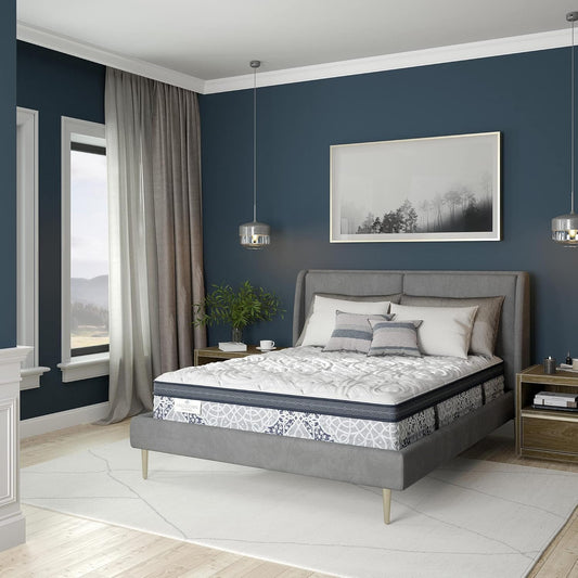 Kingsdown Cushion Firm Euro Pillow Top Hybrid Full/Double Mattress Cooling Gel Memory Foam Layer Multi-Layered Motion Isolation Cool Sleep Quilted Top Luxury Mattresses, 15-inch, Passions Engleson