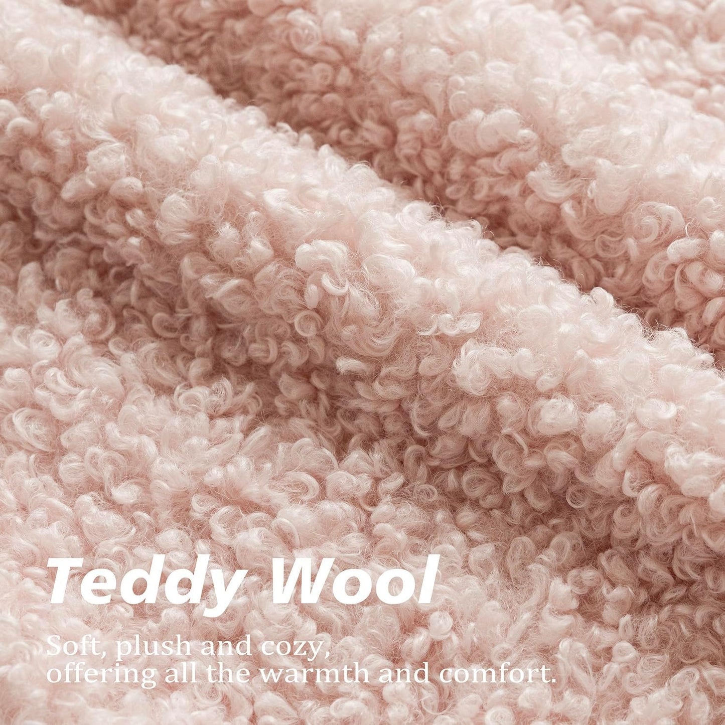 Foindtower 2 Pieces 24x24 Inch Light Pink, Faux Fur Throw Pillow Cover Accent Sherpa Furry Pillow Covers Fuzzy Soft Pillowcases Cozy Sheepskin Decorative Fleece Cushion Case for Bed Couch Living Room