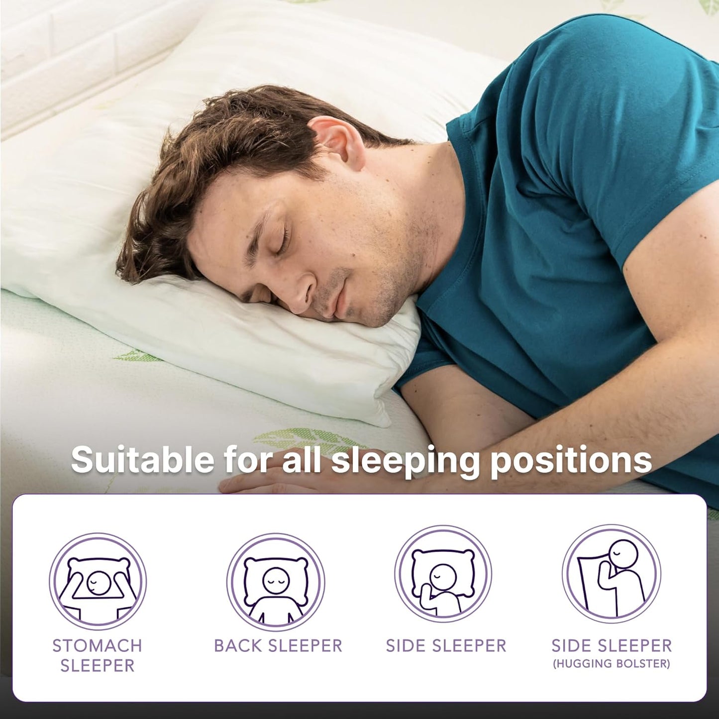 NapQueen Twin XL Size, 8 Inch Anula Green Tea Infused Memory Foam Mattress, Bed in a Box, CertiPUR-US Certified Mattress