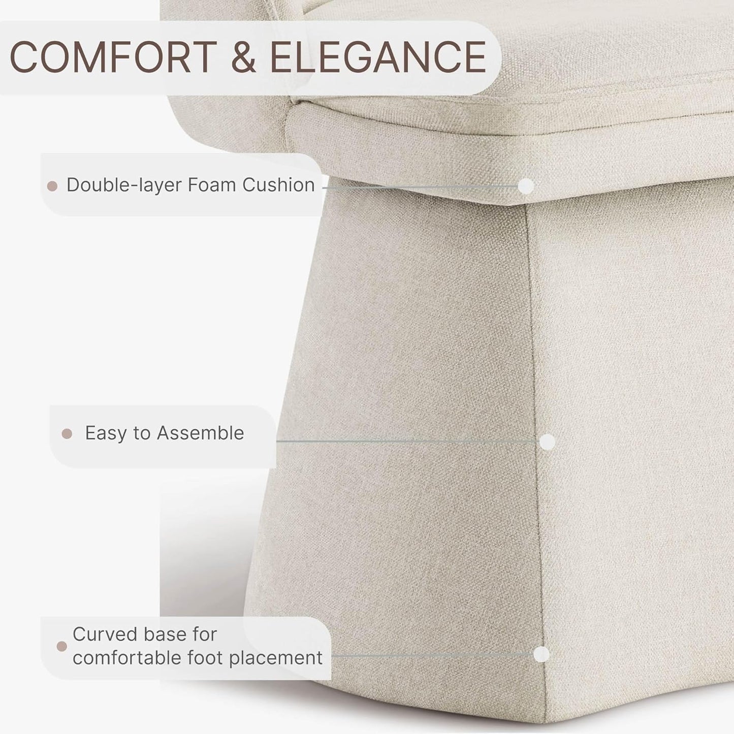 Swivel Dining Chairs Modern Desk Chair Upholstered Linen Fabric Side Chair for Kitchen Dining Room Bedroom,Linen,1 Box