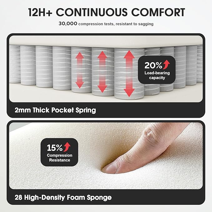 Gaming Chair, Fabric Computer Office Chair with Massage, Ergonomic Chair with Footrest Lumbar Support, Pocket Spring Widened Cushion Metal Legs 350LBS Black