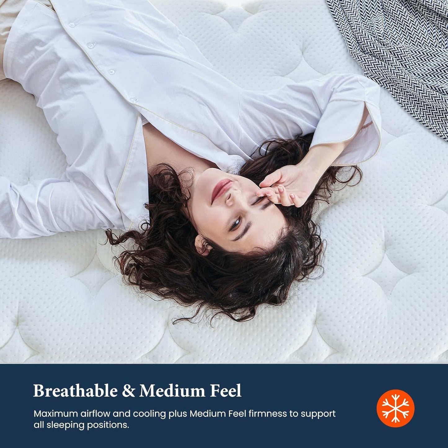 Coolvie Twin XL Mattress 14 Inch, Hybrid XL Twin Mattress in a Box, 4 Layer Premium Foam with Pocket Springs for Motion Isolation and Pressure Relieving, Medium Firm Feel, 100-Night Trial
