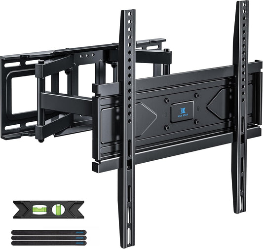 UL Listed Full Motion TV Wall Mount for Most 32-70 inch TVs, Wall Mount TV Bracket for 40 50 55 65 inch tv with Smooth Swivel, Tilt, Extension, Level-Has Hardware & Drill Template
