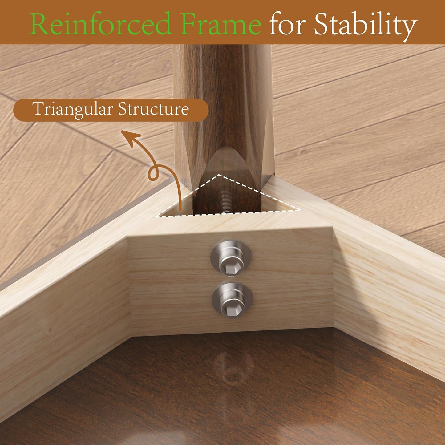 100% Solid Wood Rectangular Dining Table - 47.2" Mid Century Modern Kitchen Table, Wooden Dining Tables Seats 2-4 People，Small Farmhouse Rectangle Desk for Dining Room, Kitchen, Living Room (Walnut)