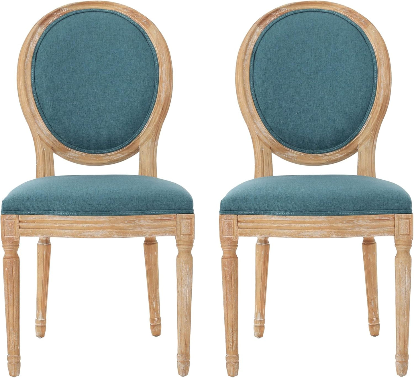Christopher Knight Home Phinnaeus Fabric Dining Chairs, 2-Pcs Set, Dark Teal