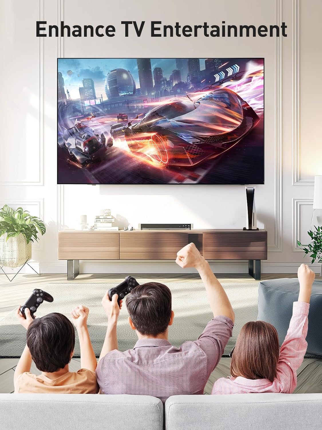 PERLESMITH Full Motion TV Wall Mount for Most 37-82 inch TVs up to 132 lbs, TV Mount with Dual Articulating Arms with Tilt and Extension, Fits 12" 16" Studs, Max VESA 600x400mm, PSLFK1