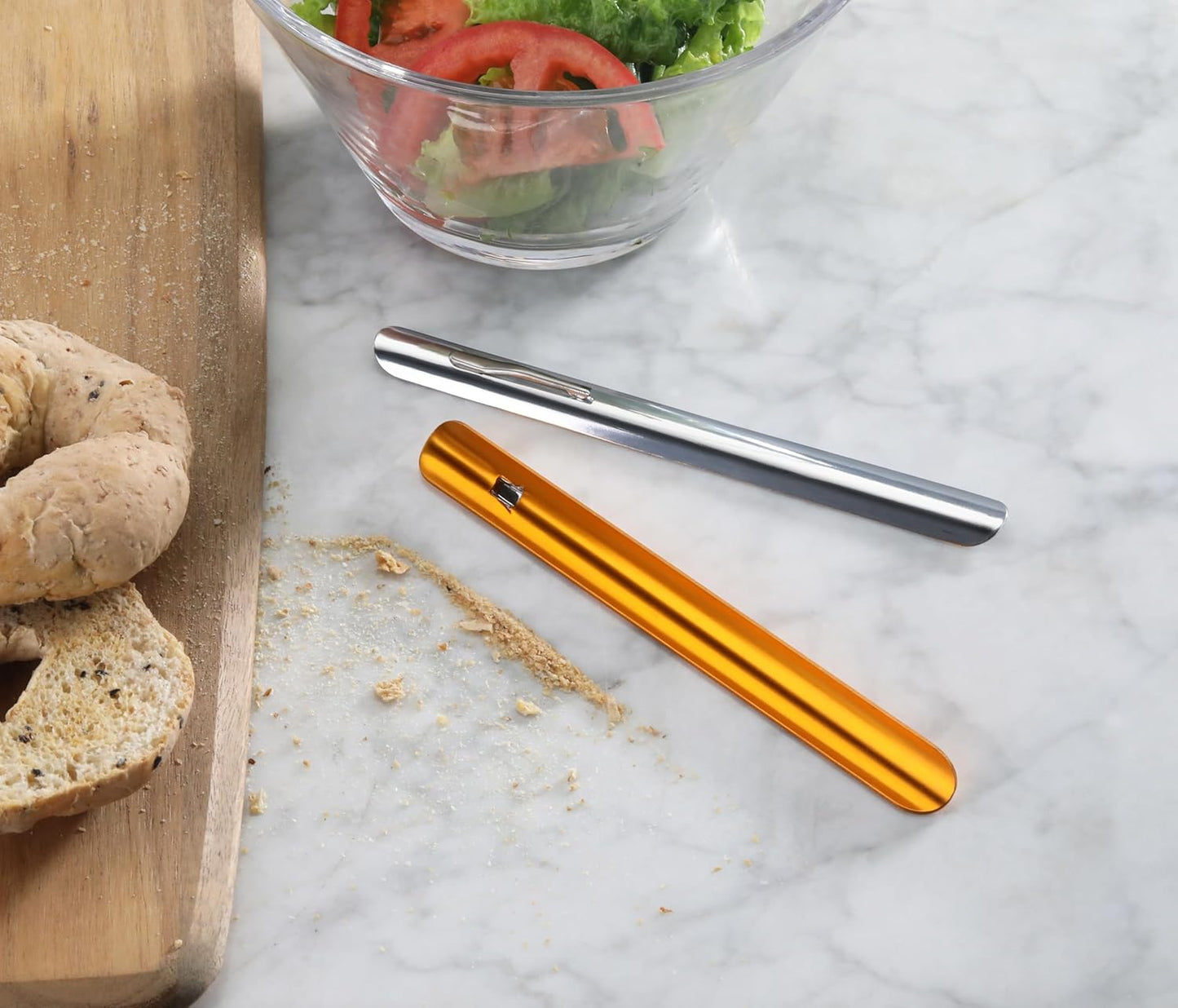 New Star Foodservice 22797 Aluminum Table Crumber 6-Inch, Set of 12, Gold