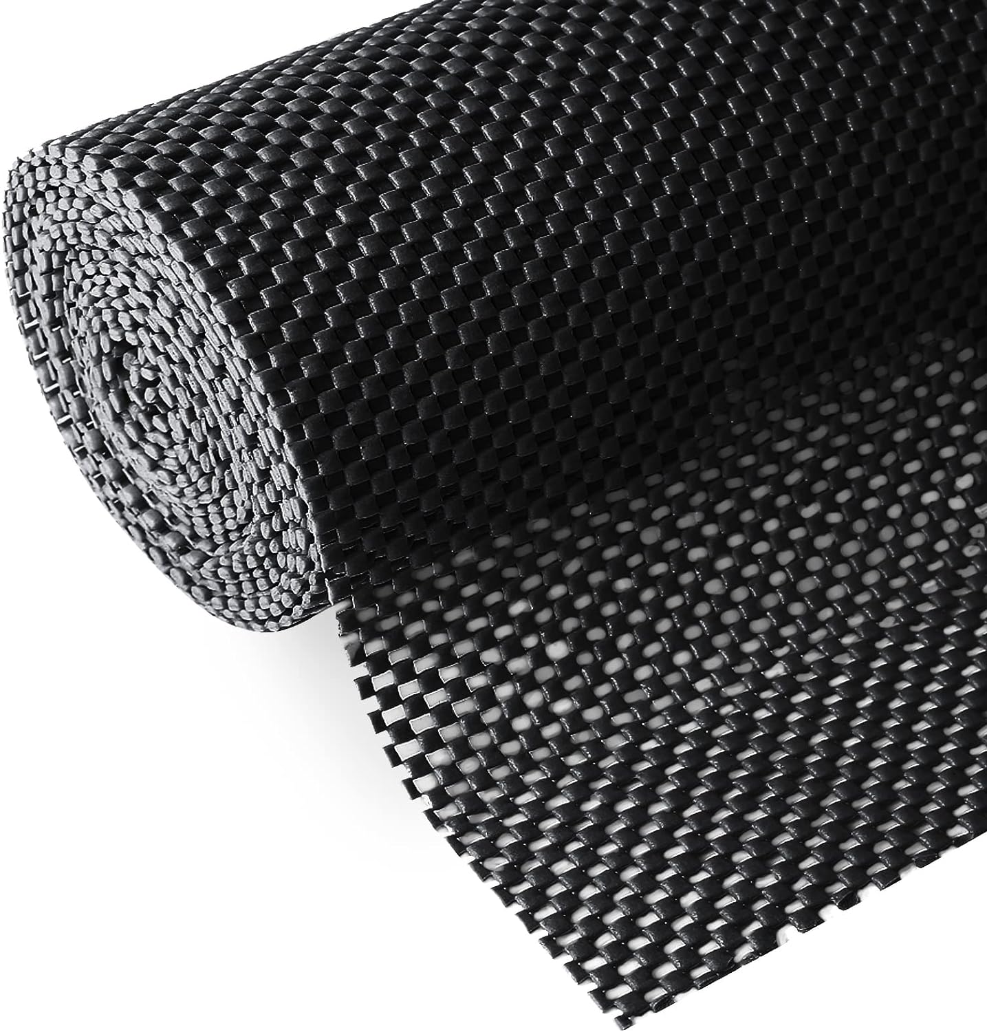 Shelf Liner, Non-Adhesive Roll Drawer Liners 12 Inches x 20 Feet for Drawers, Non Slip Grip Durable Strong Clean, for Cabinets, Kitchen, Storage, Desks, Kitchenware, Tableware, Black