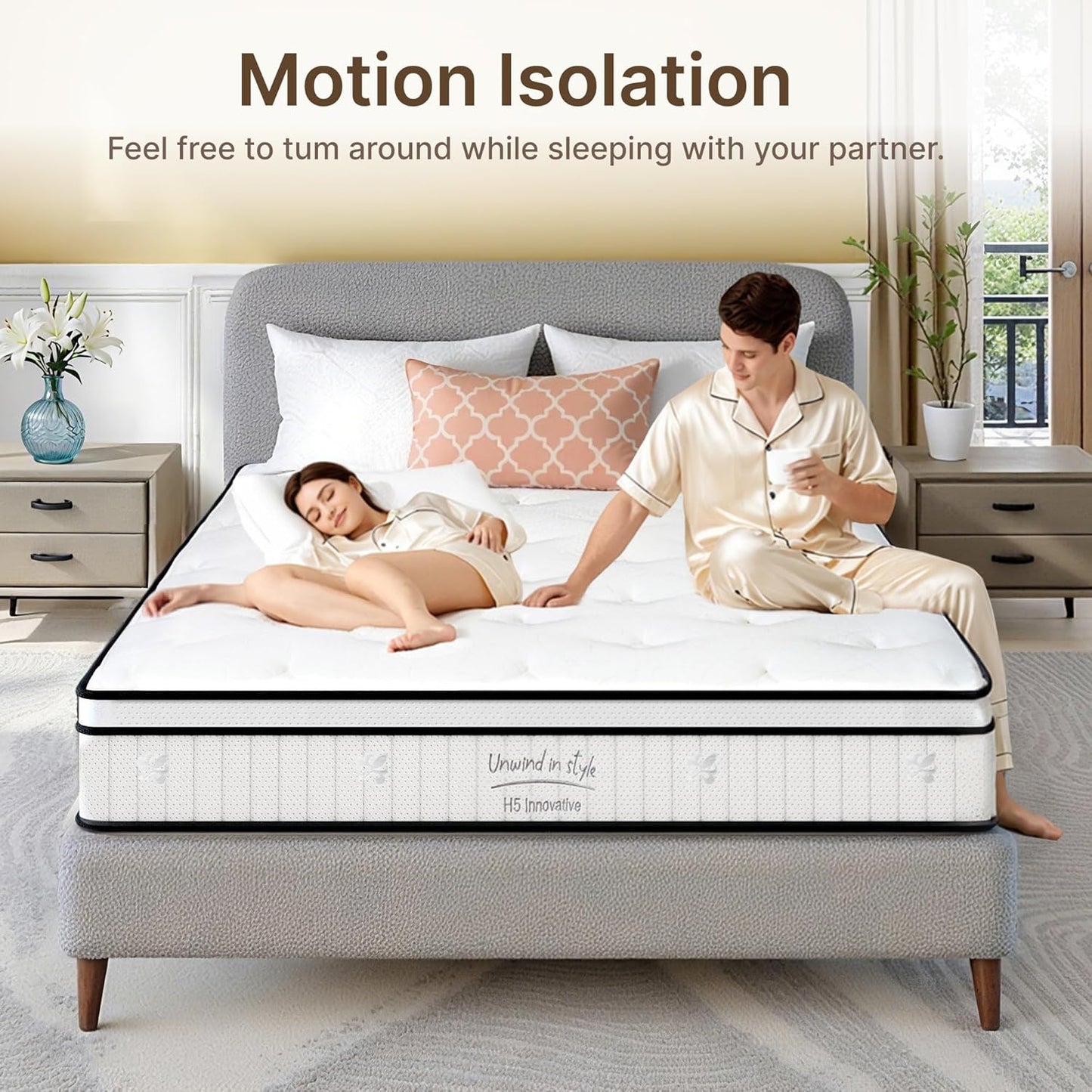 Full Size Mattress, 12 Inch Medium Firm Foam Hybrid Mattress with Individual Pocket Springs for Motion Isolation & Edge Support, Mattress in A Box CertiPUR-US Certified