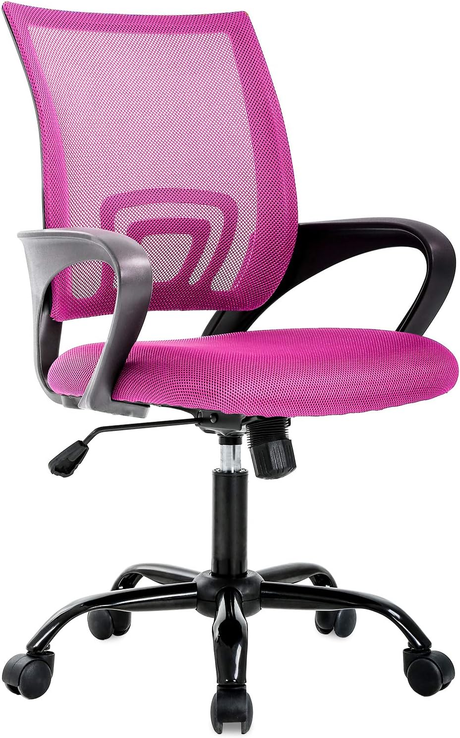 BestOffice Office Chair Ergonomic Cheap Desk Chair Mesh Computer Chair Lumbar Support Modern Executive Adjustable Stool Rolling Swivel Chair for Back Pain (Pink)