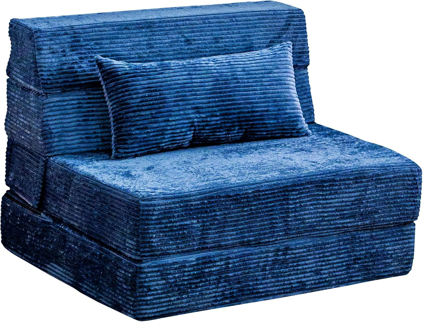 Folding Sofa Bed, Convertible Sleeper Chair with Pillow, High Density Memory Foam Fold Out Couch, Foldable Mattress Futon Sofa for Living Room/Dorm/Guest Use/Apartment/Home Office