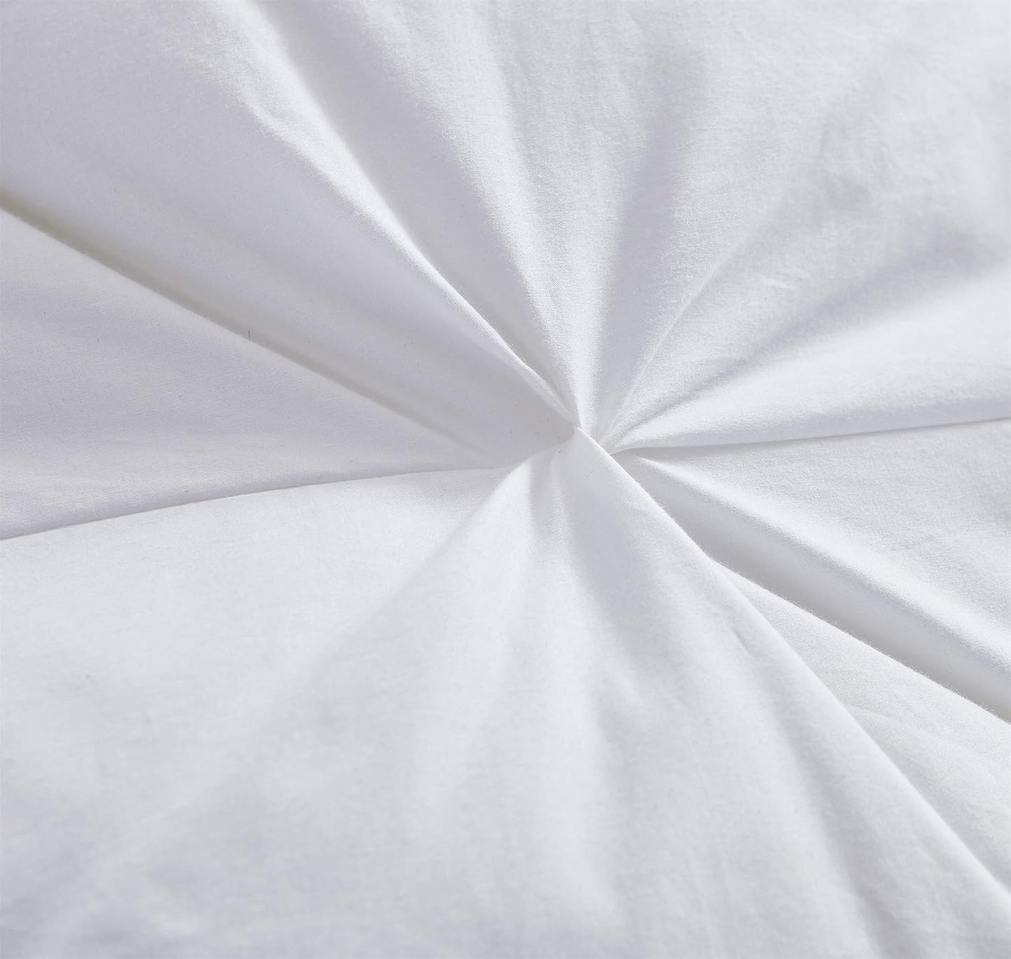Luxurious All-Season Goose Down Feather Fiber Comforter Oversize Queen Duvet Insert (98x98), Exquisite Pinch Pleat Design- White, Premium Baffle Box, 100% Egyptian Cotton Cover, 70 oz. Fill Weight