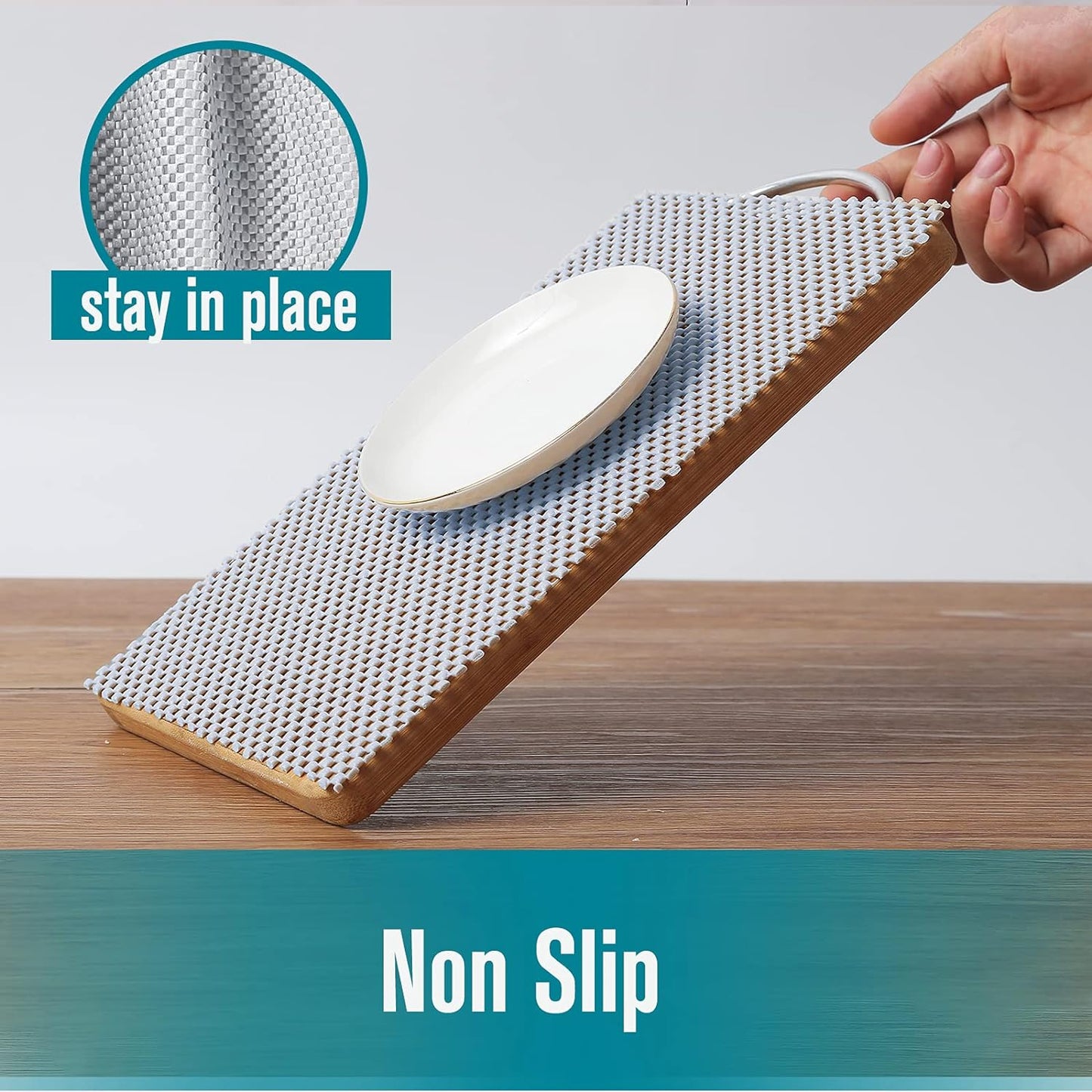 Shelf Drawer Liner Non-Adhesive Non Slip Durable for Drawers, Shelves, Cabinets, Storage, Kitchen