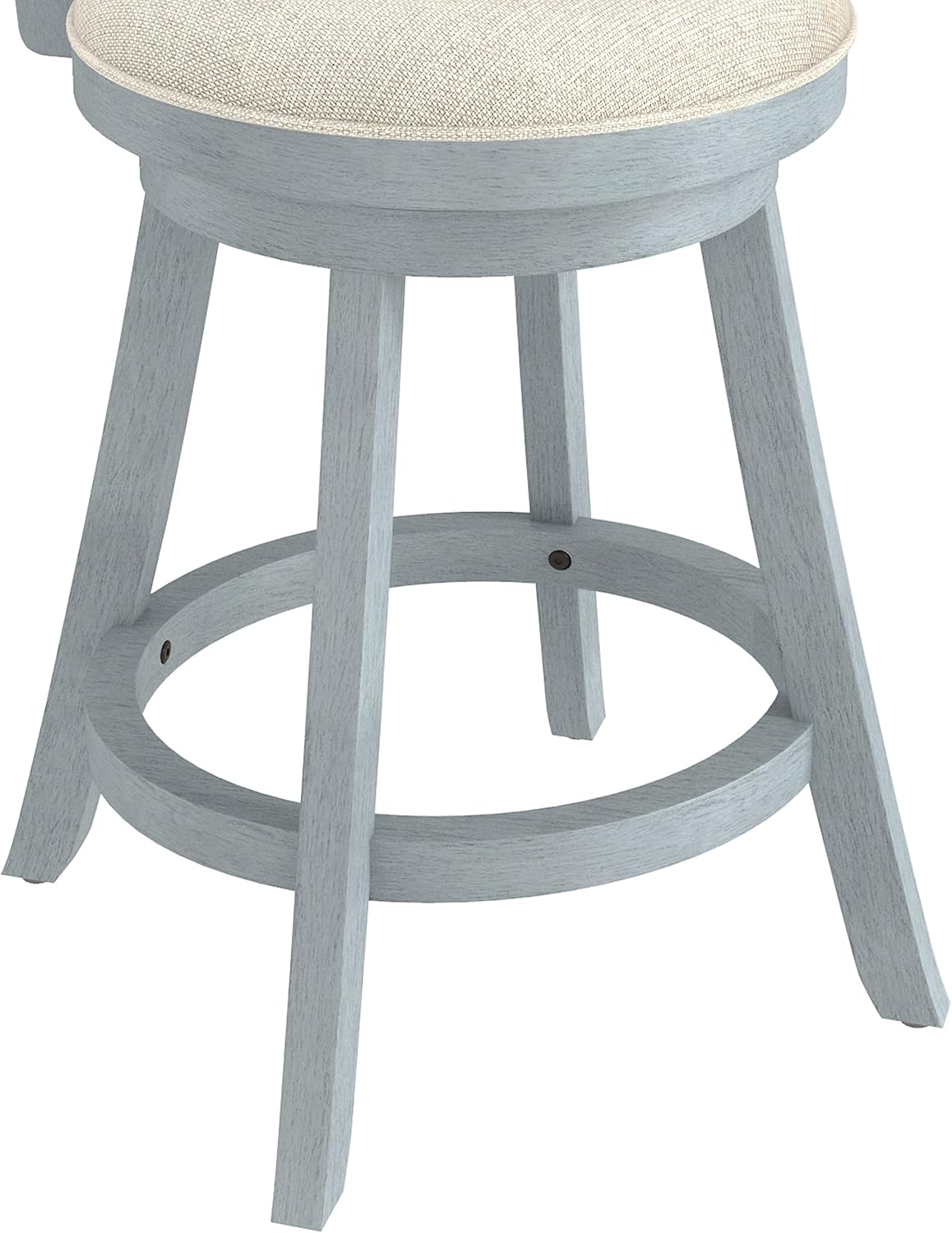 Hillsdale Fairfox 24.5" Wood Swivel Counter Height Stool, Blue Wire Brush