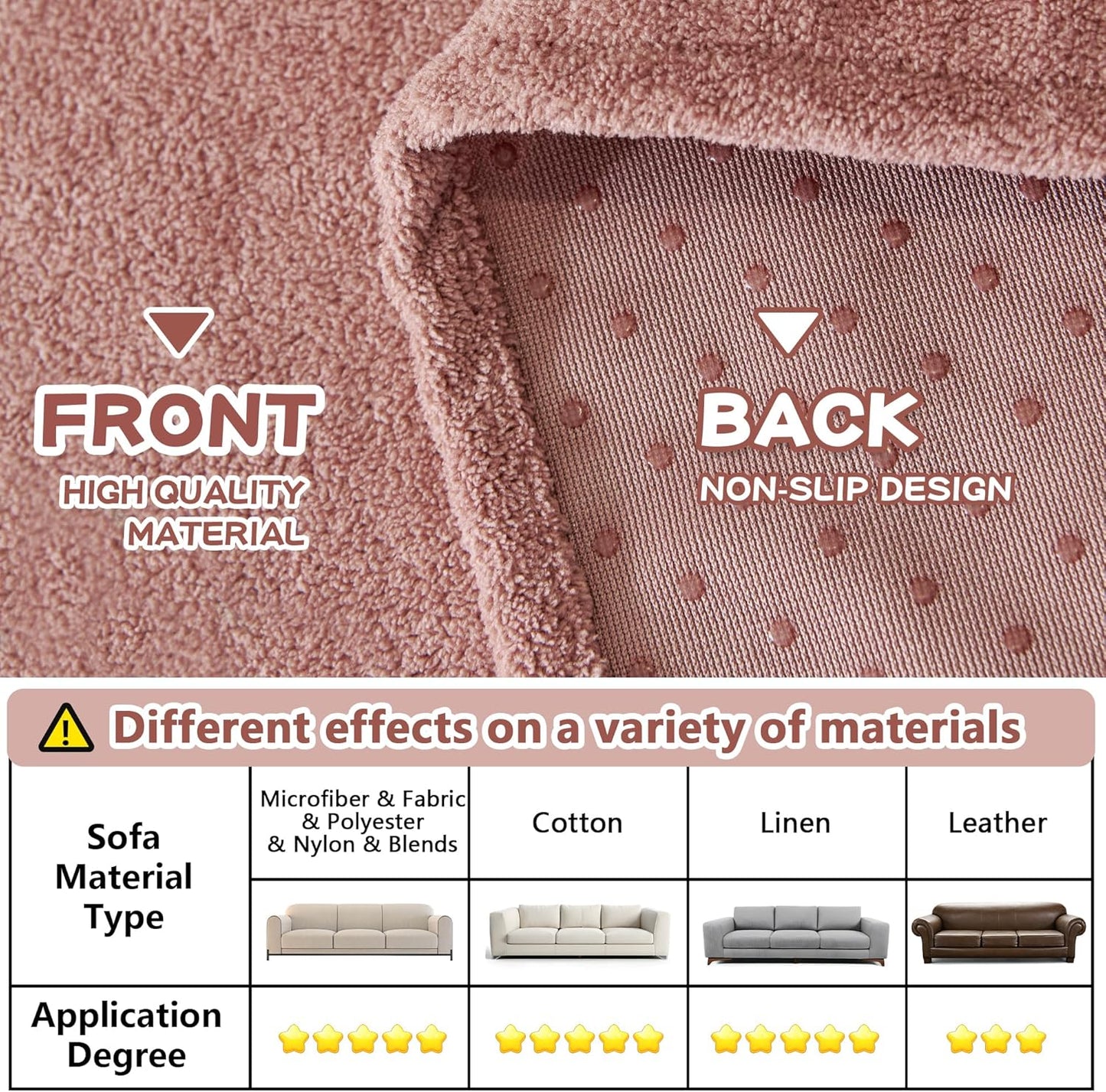 MYSKY HOME Pink Sofa Cover, Couch Covers for Sofa Pet Couch Cover, Oversized Couch Covers for 3 Cushion Couch Thick Durable Covers for Furniture Couch Cover, 71" x 150"