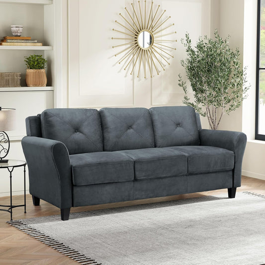 Lifestyle Solutions Harrington Sofa in Grey, Dark Grey