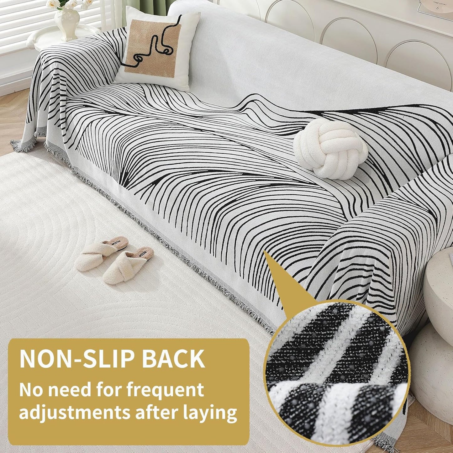 Non Slip Sofa Covers Couch Covers for 3 Cushion Couch Sofa Pet Friendly Washable Couch Covers for Sofa, Soft Thick Sectional Couch Covers L Shape Furniture Protector for Kids, Dogs 71" X134"