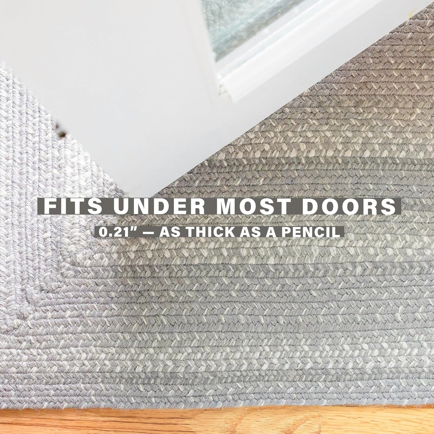 Grey Cloud Small Braided Rug, 27x45 Rectangle - Grey, Handmade with Jute - Warm Farmhouse Decor, Perfect for Kitchens and Entryways - Durable and Easy to Clean
