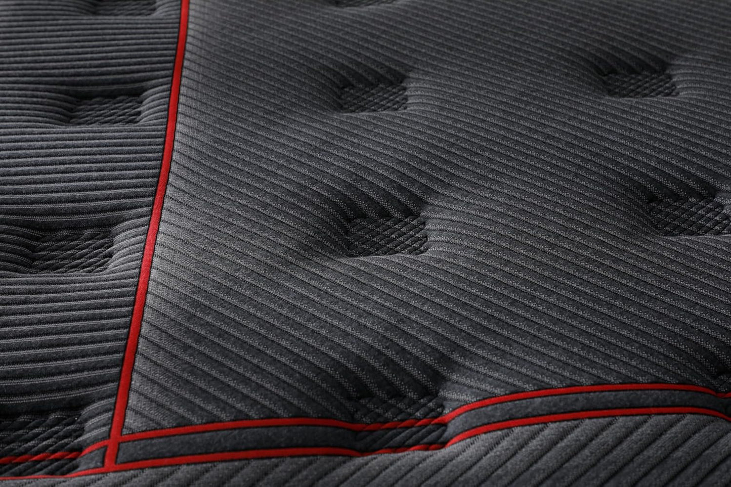 Ottomanson Twin 13" Luxury Black Eurotop Mattress - Medium-Firm Hybrid Comfort - Made in USA - Premium Quilted Cover - Fiberglass-Free - Bed in a Box