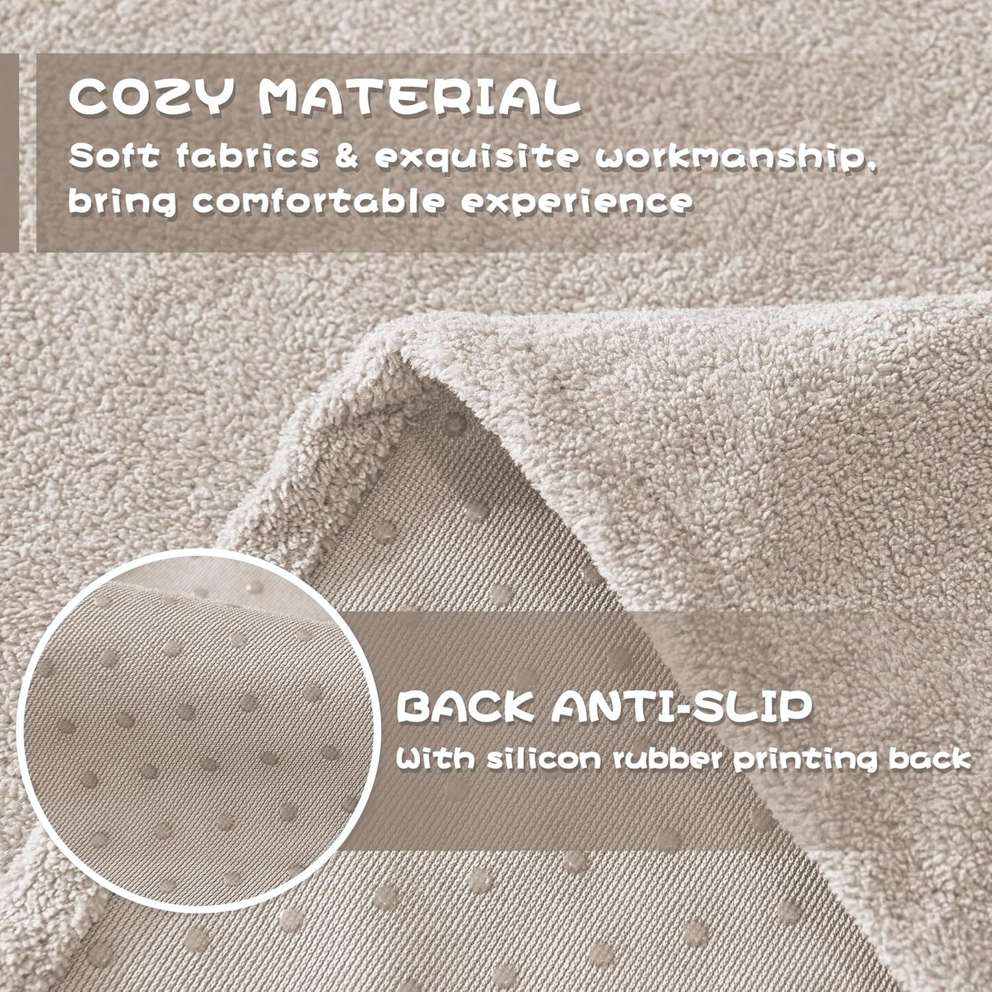 MYSKY HOME Couch Cover Sofa Covers for 3 Cushion Couch, Dog Couch Covers Protector for Sectional Sofa, Non Slip Soft Sofa Slipcover Modern Furniture Protector for Pet, 91" x 134", Oat