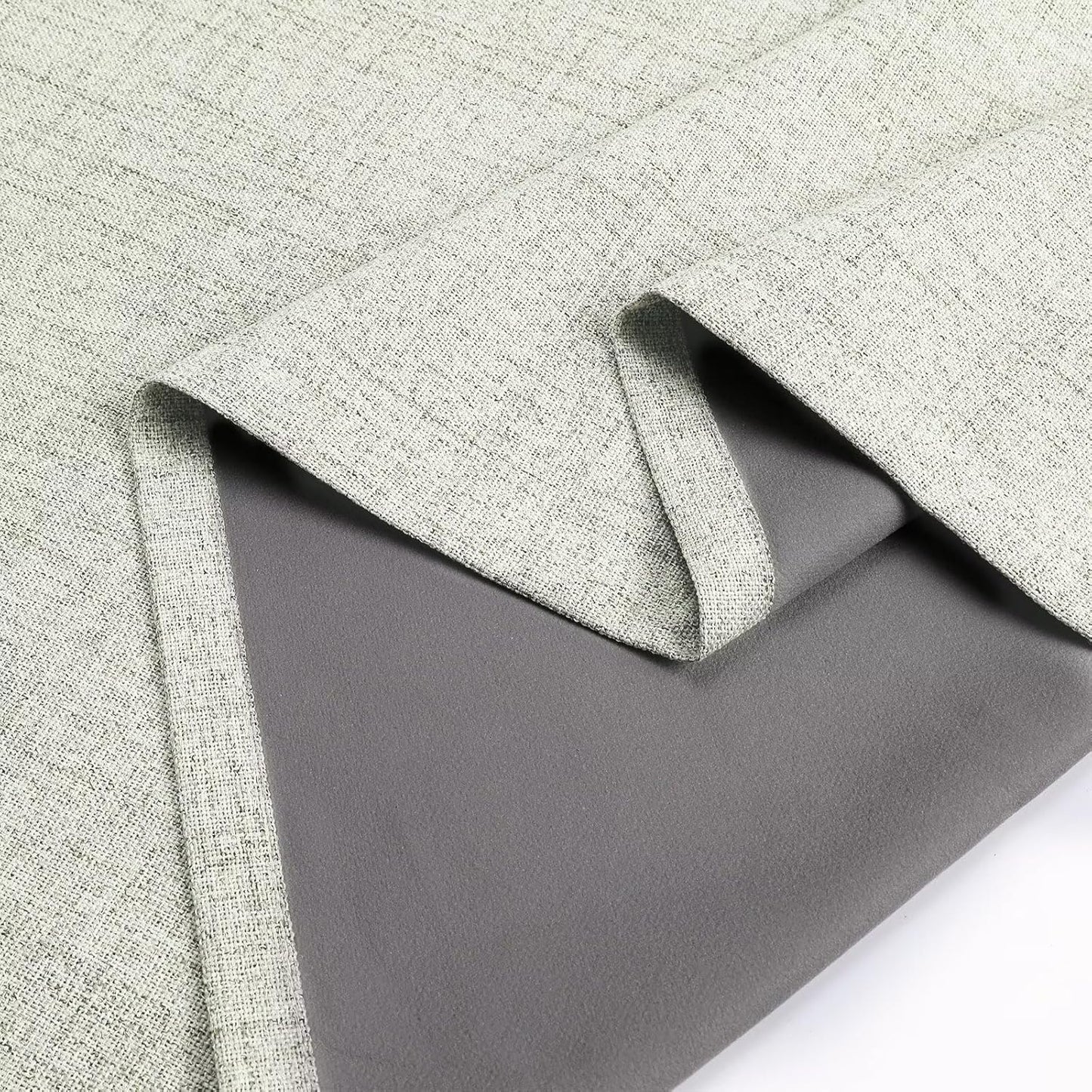 Joydeco 100% Total Blackout Curtains Custom Size for Bedroom Living Room Darkening Long Textured Drapes Thermal Insulated Back & Tab Rod Pocket 1 Panel(Light Beige,Custom Size)